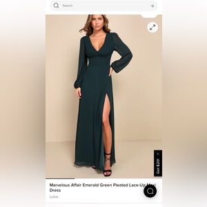 Lulus emerald green dress